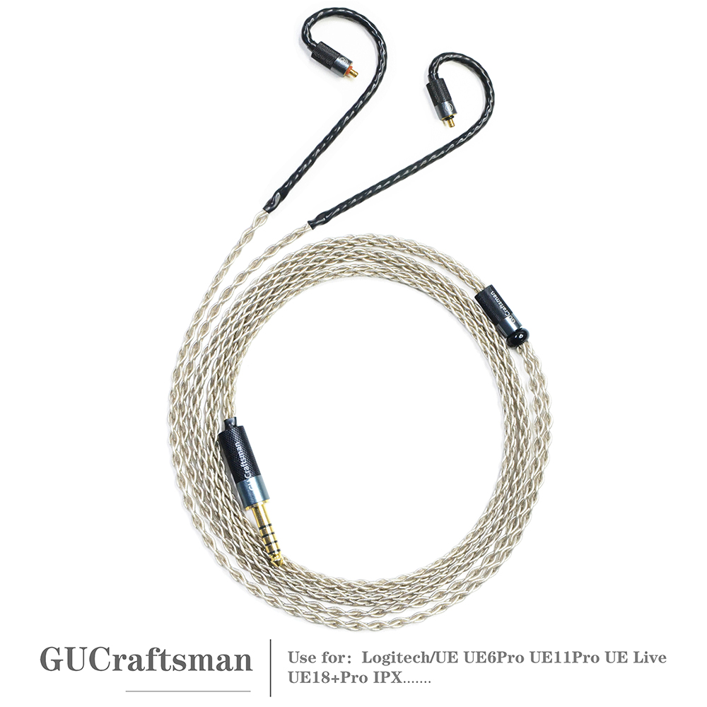 In Ear Monitor Iem - Câble IEM IPX argent monocristallin 6N